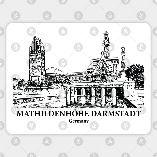 Mathildenhöhe Darmstadt - Germany Magnet by Lakeric